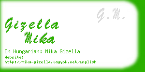 gizella mika business card